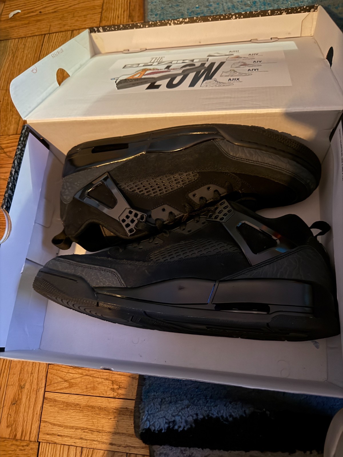 Jordan Spizike Low “Black Cat” NEW! Mens 14 FQ1759-001 Black Anthracite OG Box