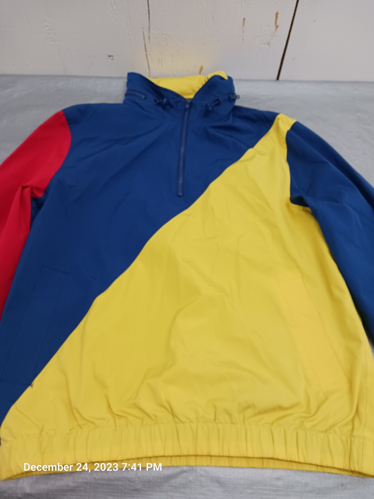 Forever 21 Retro Quarter Zip Color Block Windbreaker Size M