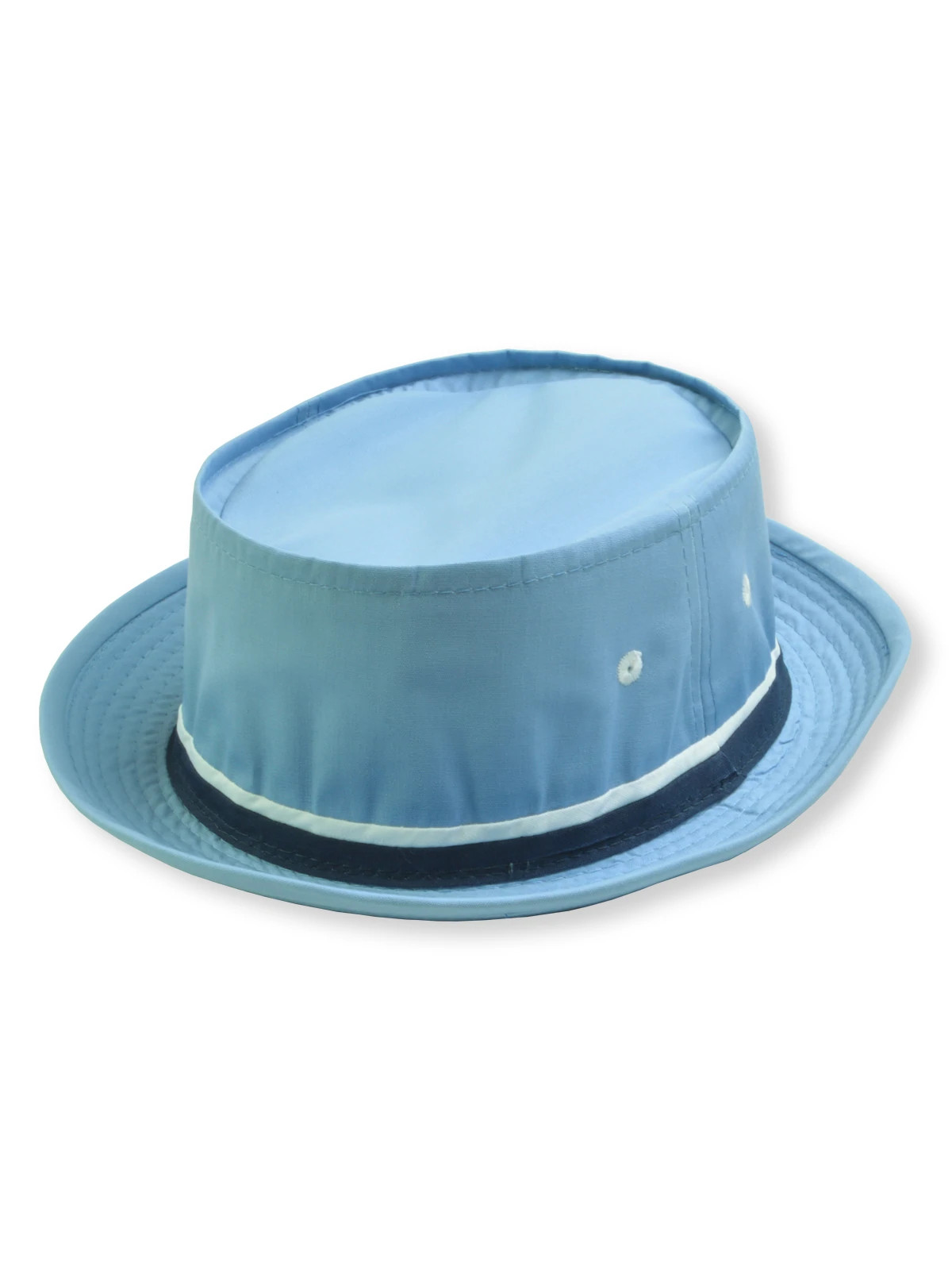 Dorfman Pacific Roll Up Bucket Hat in LIGHT BLUE –