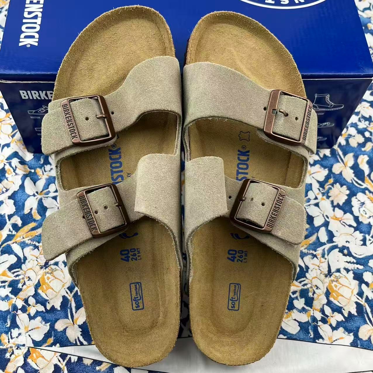 Birkenstock Arizona Soft Footbed Suede Leather Unisex Shoes Sandals All Sizes