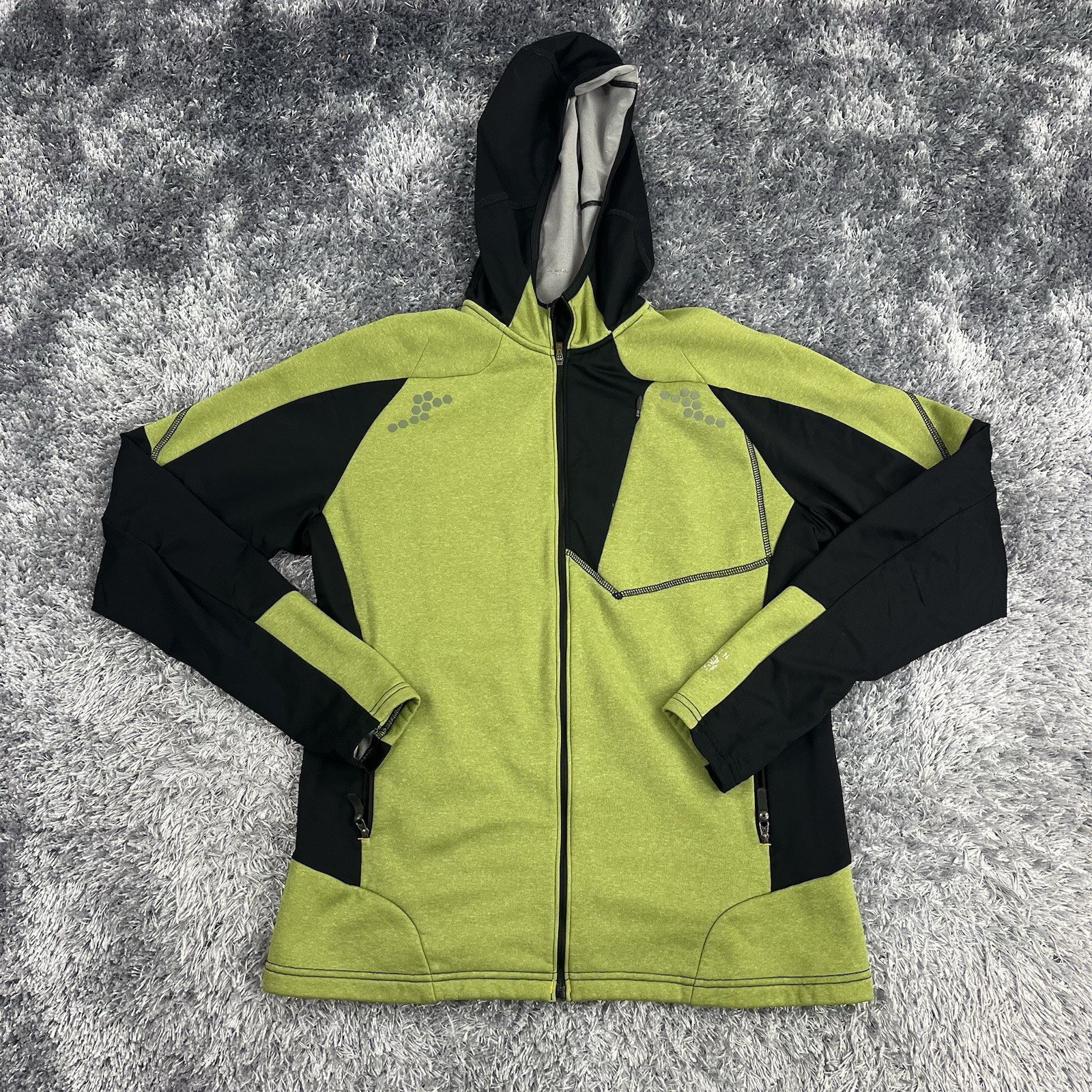 Mountain Hardwear Jacket Adult Large Green Full Zip Hoodie Outdoor Hiking Mens