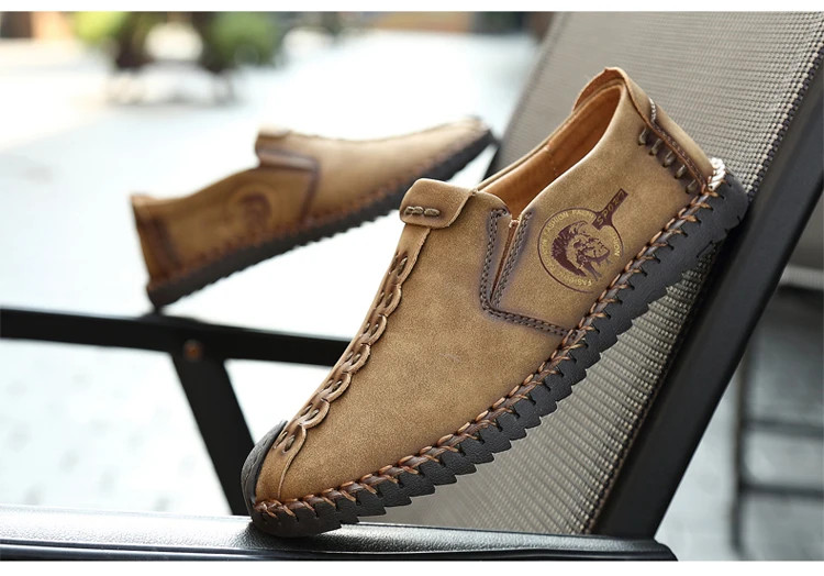 Men’s Casual Shoes Loafers Low-top Slip on Handmade Breathable Driving Shoes