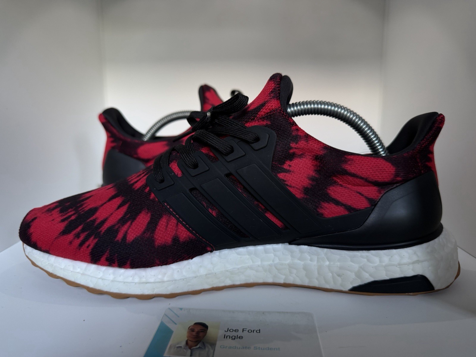 Adidas Ultra Boost Nice Kicks No Vacancy Size 9.5 Red Black Tie Dye Near Mint