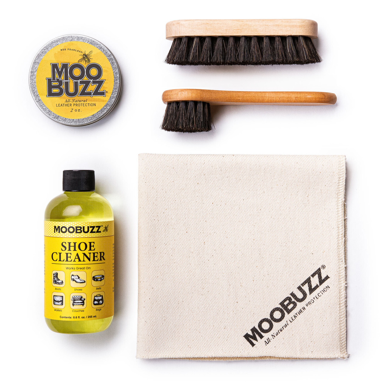 Moo Buzz – Leather Care Kit (5 Piece Kit)