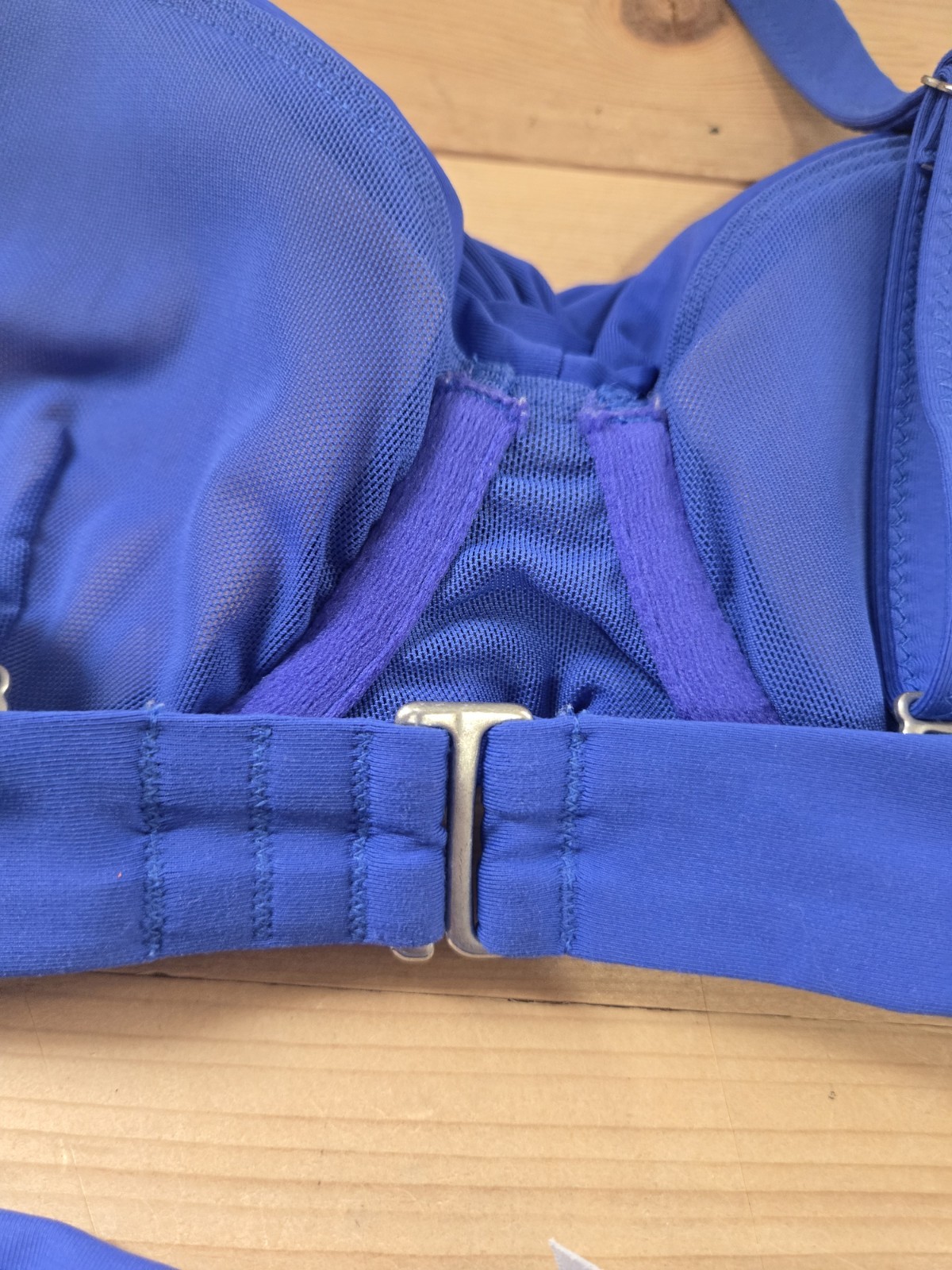 Athleta Womens Underwire Bikini Bra Top 34b/c High Waist Bottom Medium Royal…