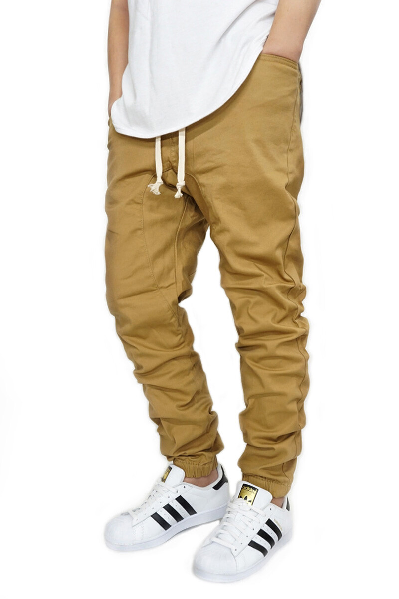 MEN’S TWILL DROP CROTCH JOGGER PANTS SIZE S-5XL 12 COLORS BIG&TALL *FAST SHIP*