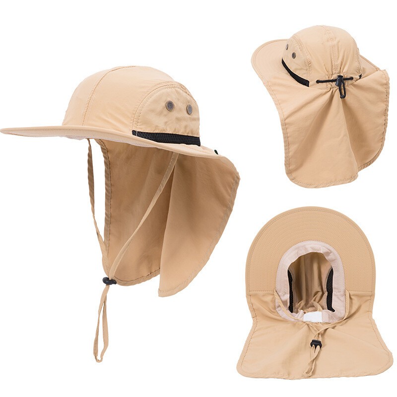 Sun Hat Men Women Protection UV Cap with Neck Flap Hunting Fishing Beach Hat