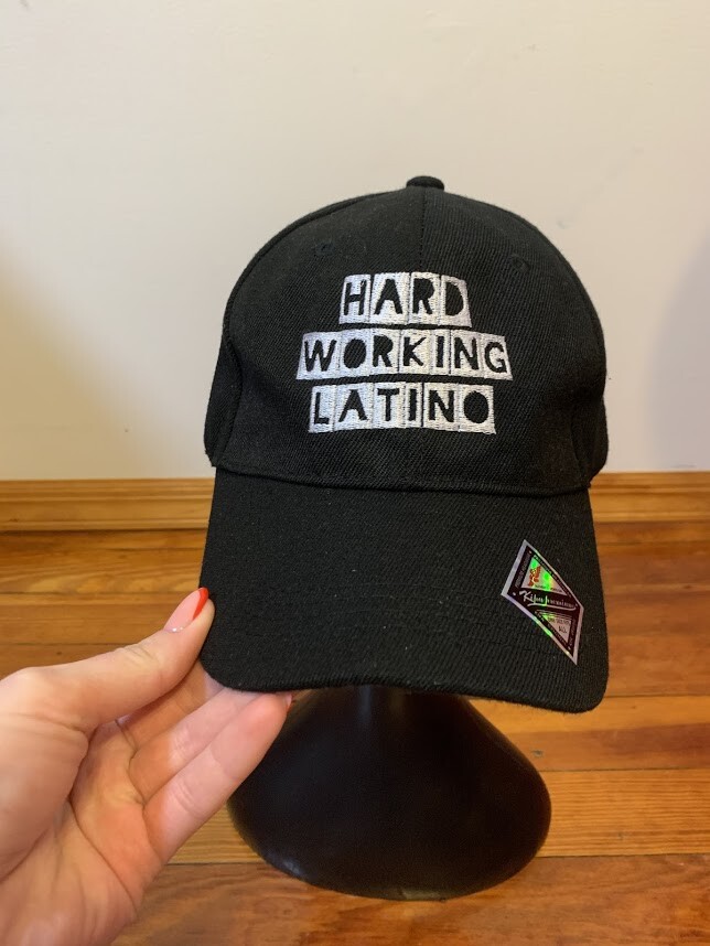 KIPA Premiums Black Baseball Cap – Hard Working Latino – Cotton Blend One Size
