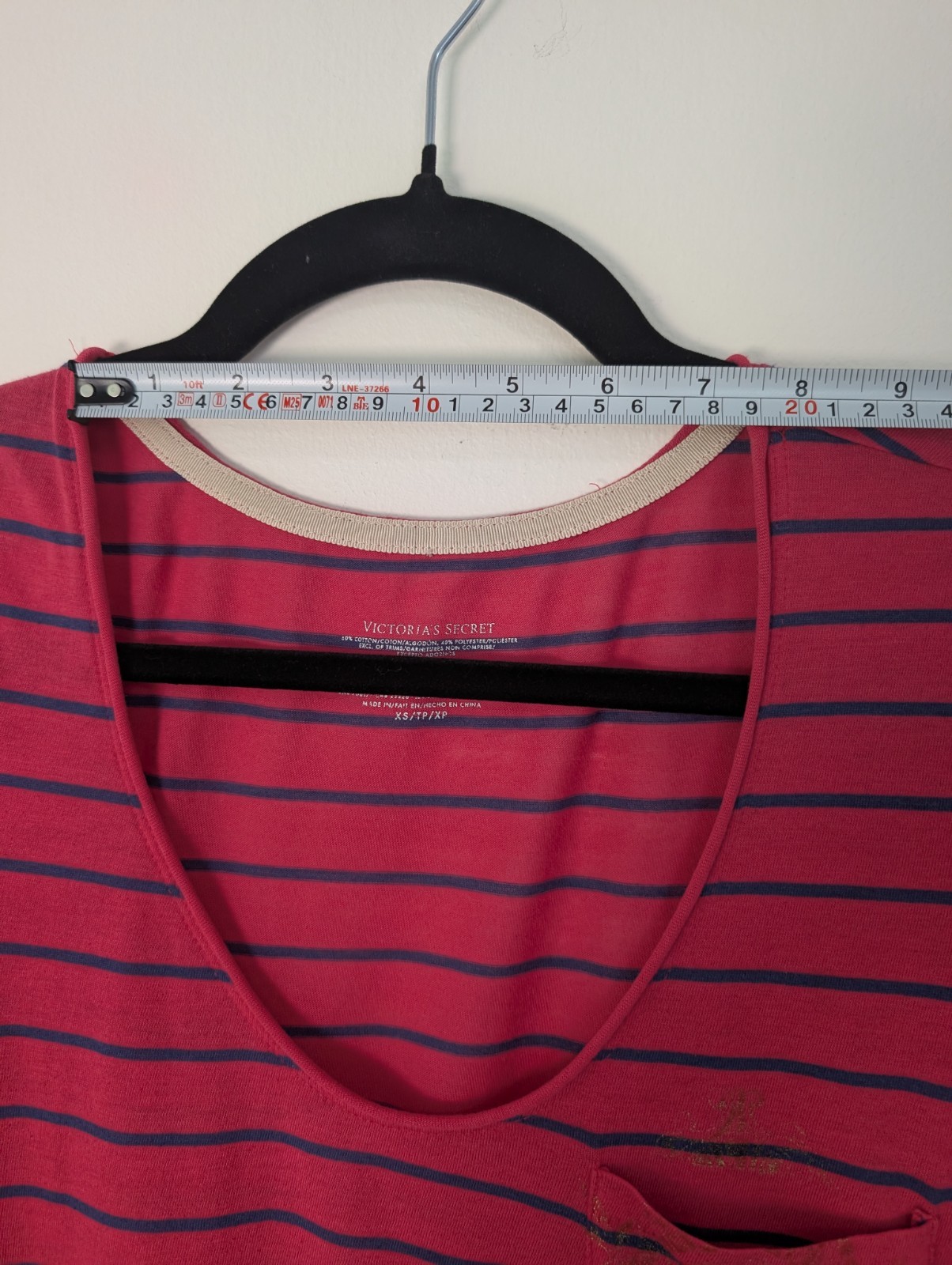 Victoria’s Secret Pink and Navy Striped Scoop-Neck Sleepwear