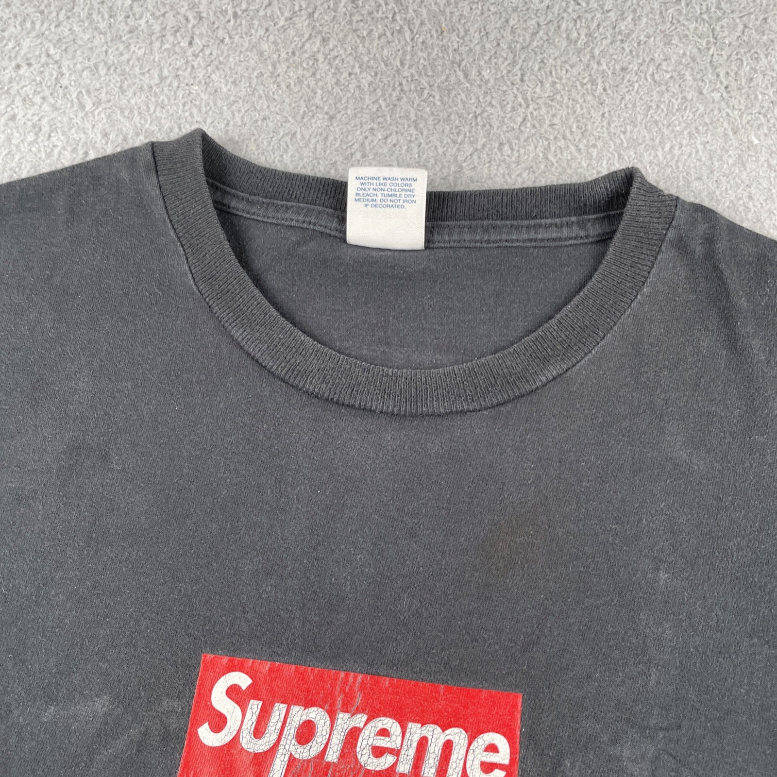 Vintage Supreme Box Logo Adult Medium Black Short Sleeve T Shirt Y2K Streetwear