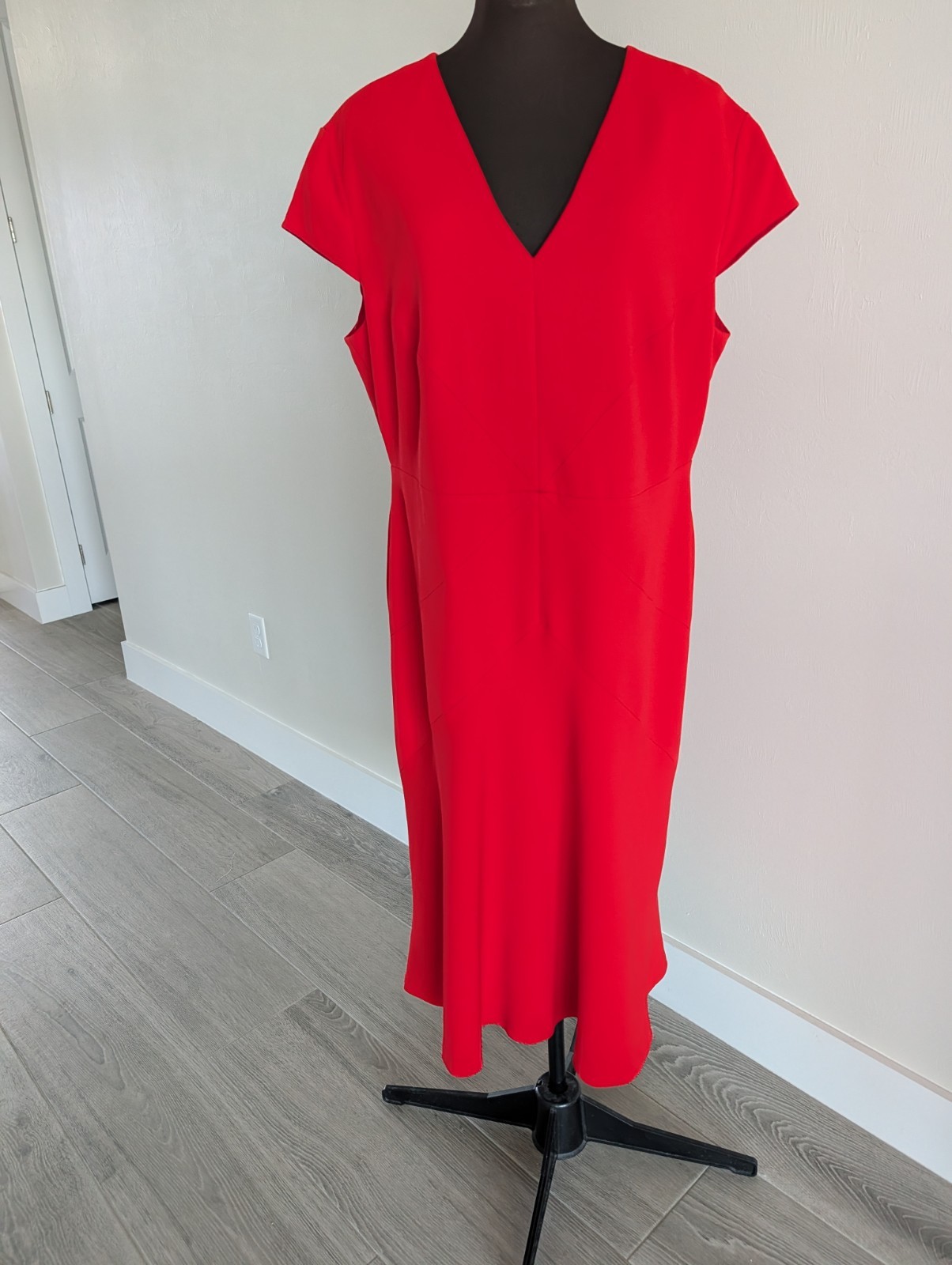 $1.3K Escada midi long dress in red sz 44 14 XL