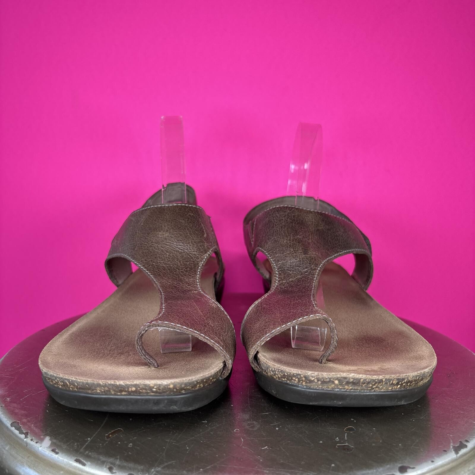 Dansko Reece BrownLeather Toe Loop Slingback Sandal EU 41
