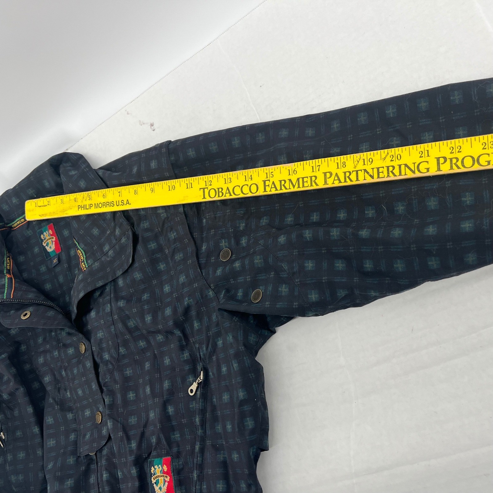 Sunice Women’s Plaid Jacket XS Zip Front Full Zip cinched YKK zipper