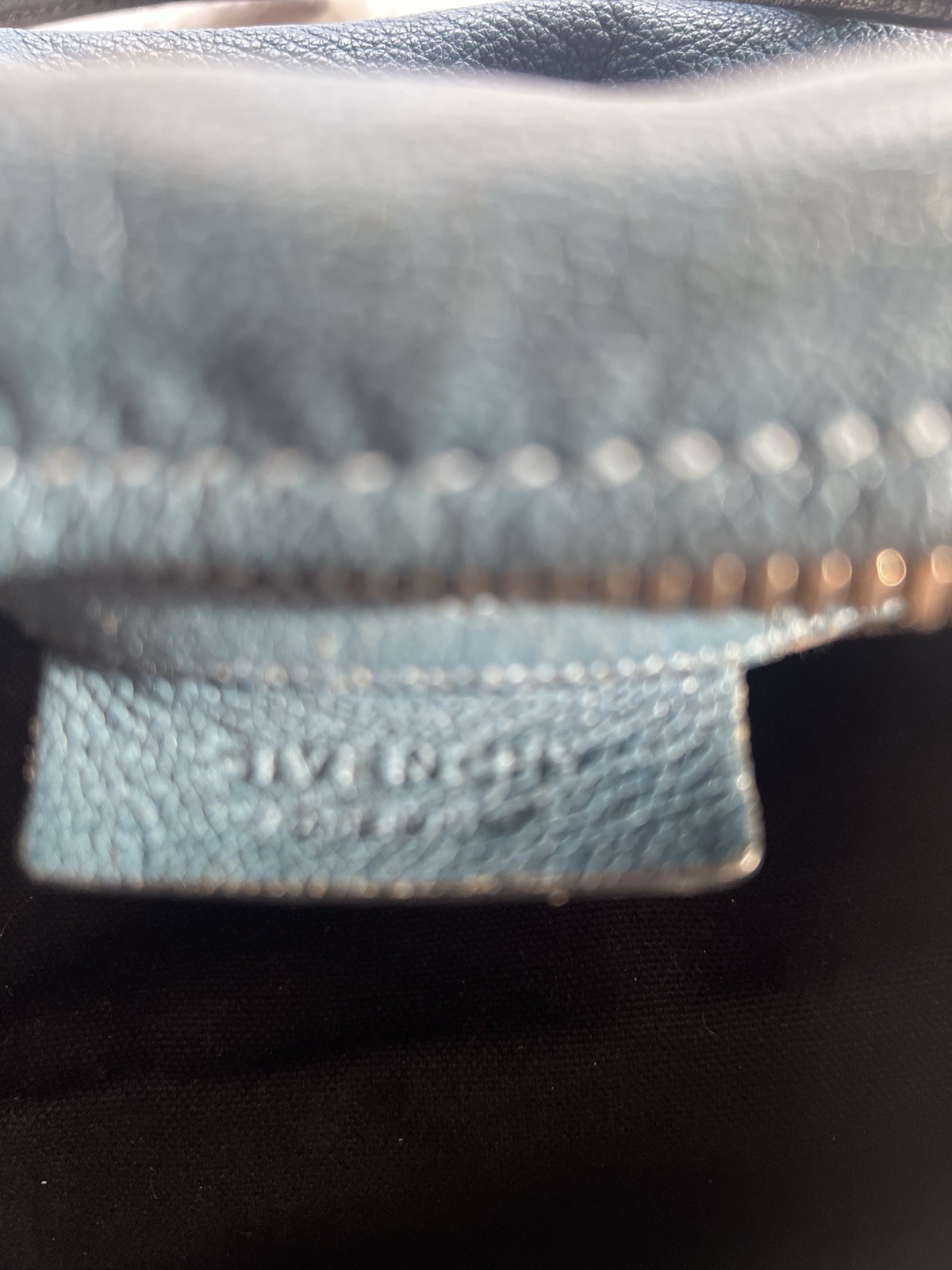 Givenchy Pandora Medium Leather Bag Satchel Sugar Goatskin Blue/Gray Two Tone