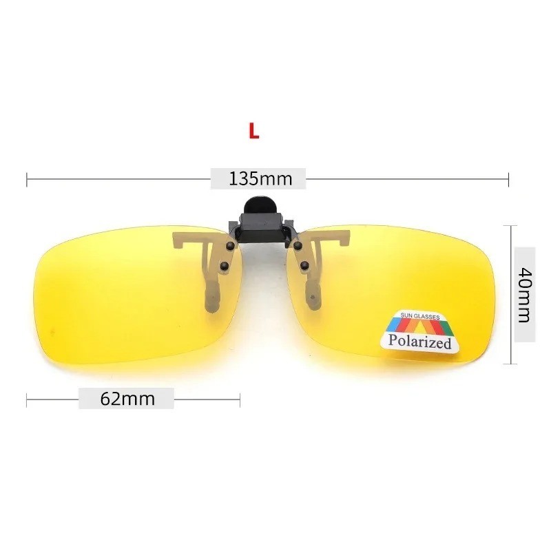 4 Color Grey Lenses Polarized Sunglasses Clip on Flip up UV 380 Driving Fishing