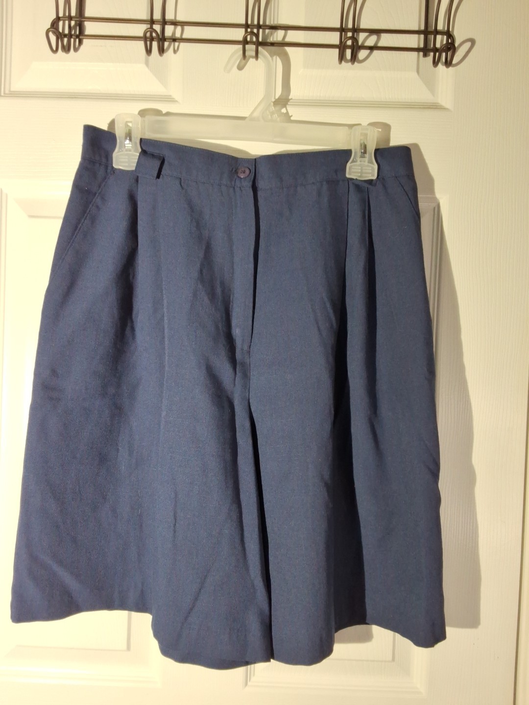 Sag Harbor Golf Shorts Womens Size 16 Navy Blue, Waist W Side Stretch 31-33 In