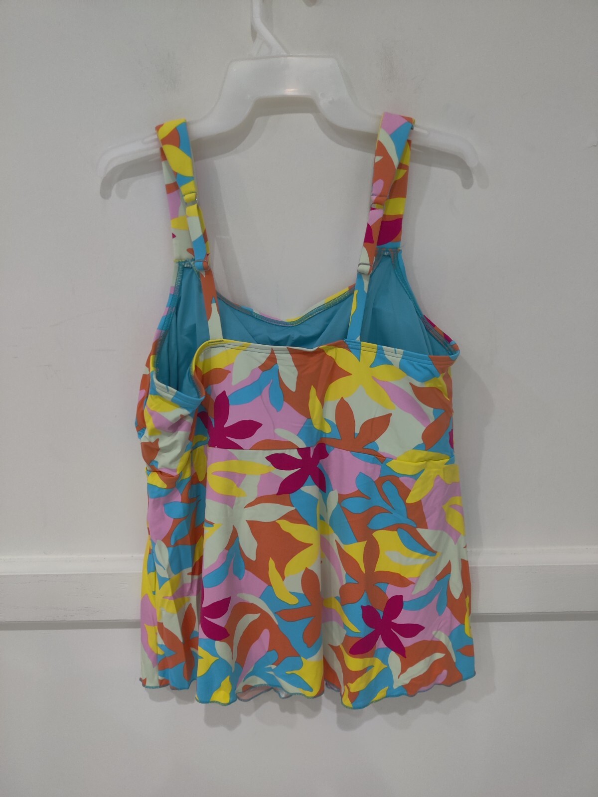 NWT Lands’ End Women’s Flutter Scoop Neck Tankini Swimsuit Size XS $85 FLG159