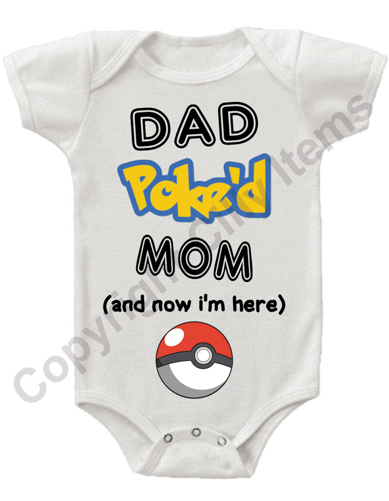 Dad Poked Mom Gerber® Onesie® FUNNY Baby Shower Gift INFANT T-SHIRT