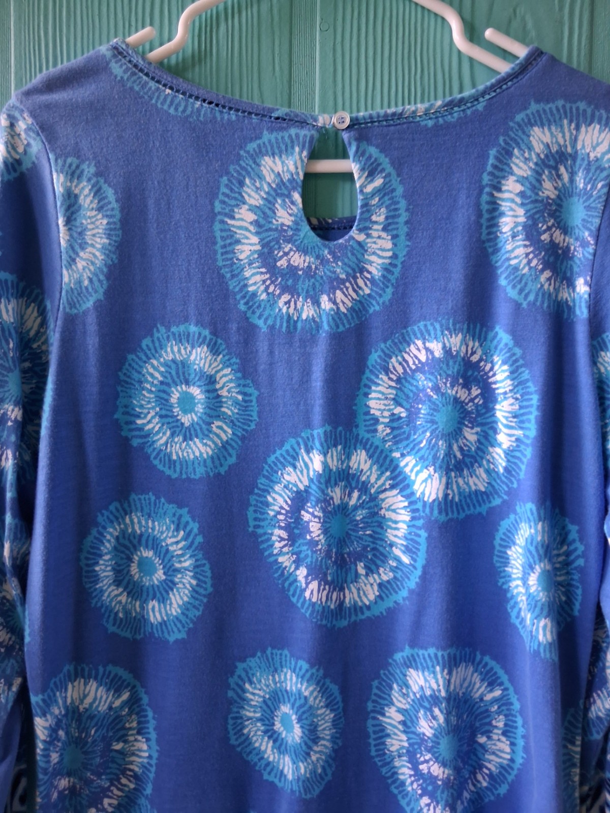 Hatley Blue Print Cotton Boho Beach Dress Size Medium