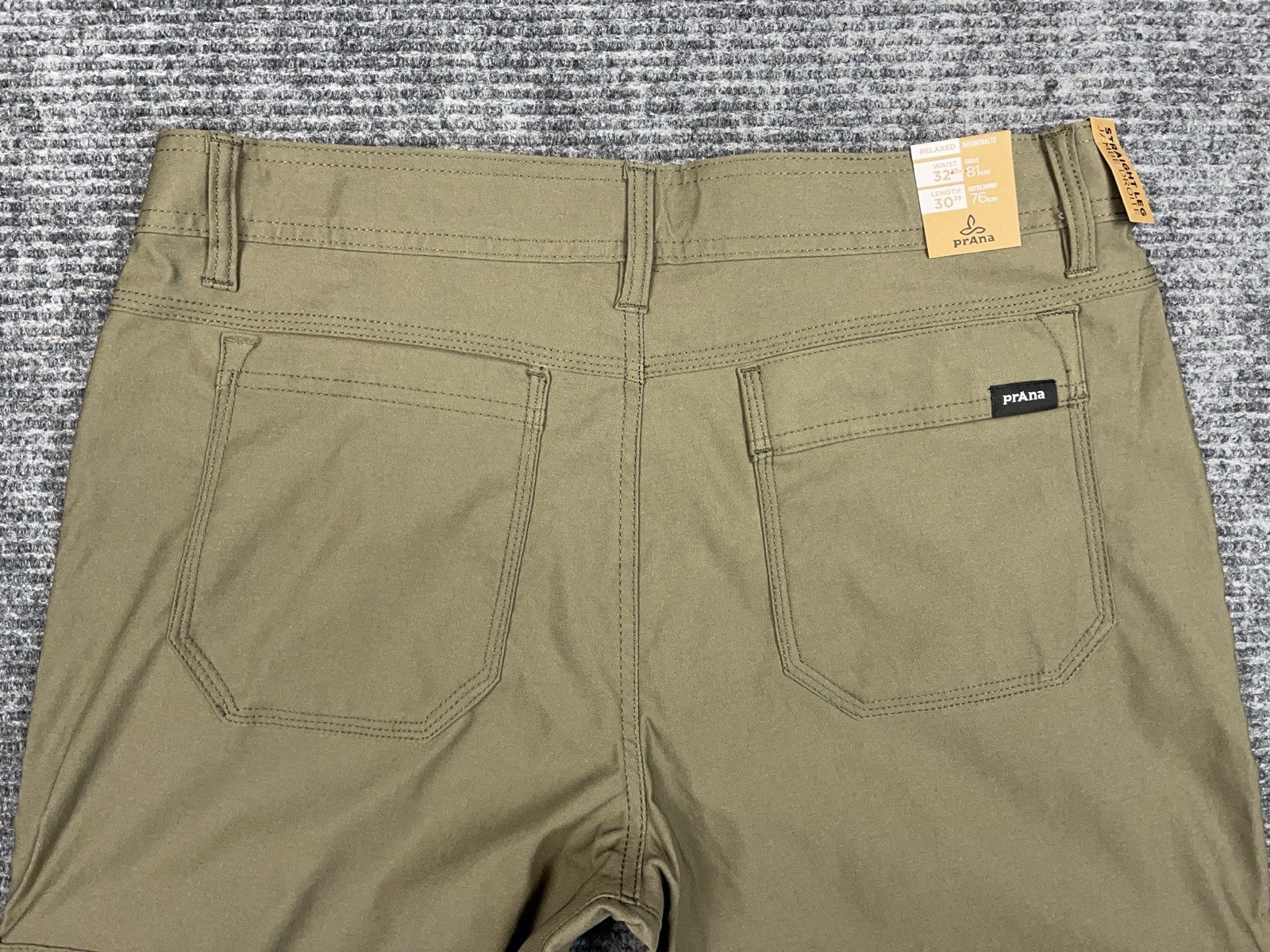PrAna Stretch Zion Pant Green Men’s 32×30 Straight Fit Cargo Roll UP Olive NWT