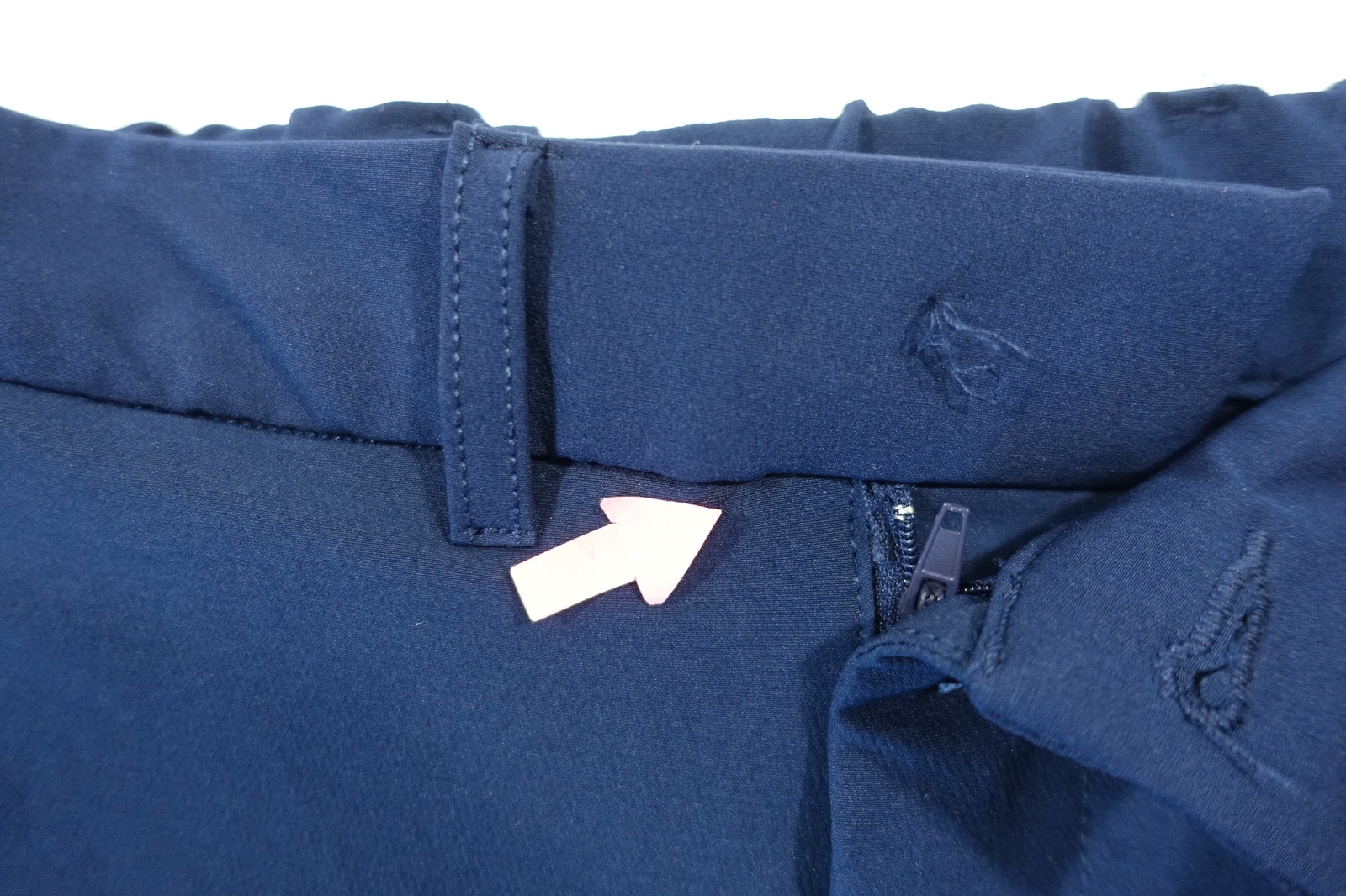 AND NOW THIS NAVY BLUE MEDIUM 32-34 ELASTIC WAIST STRETCH PANTS MENS DEFECT
