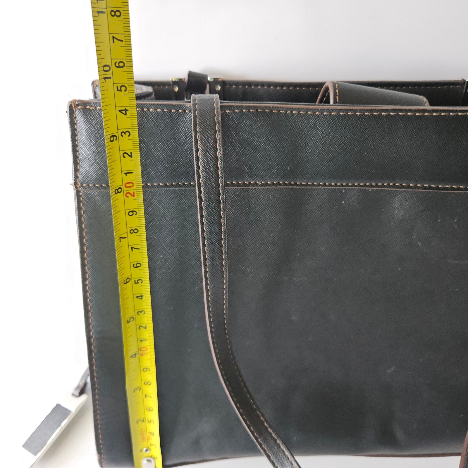 Chaps Shoulder Bag Purse – Black 13in – RN #41381 – Faux Leather – EXCELLENT
