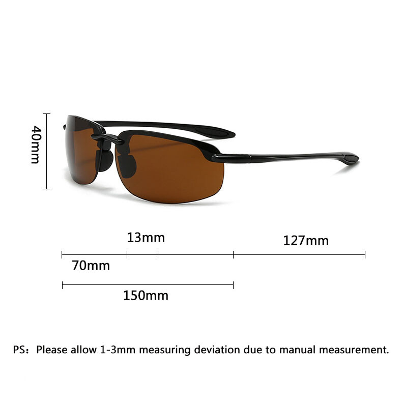 Men Oval Classic Sunglasses Retro Half Frame Outdoor Driving Riding Glasses New