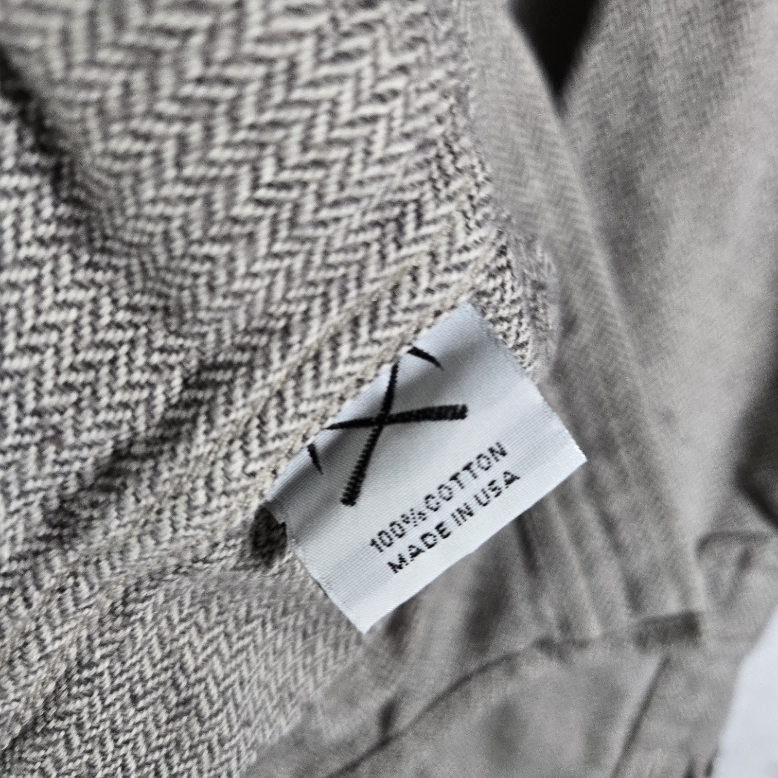 3sixteen Cotton Flannel Mens Size Medium Button Up Herringbone Pattern Read Des!