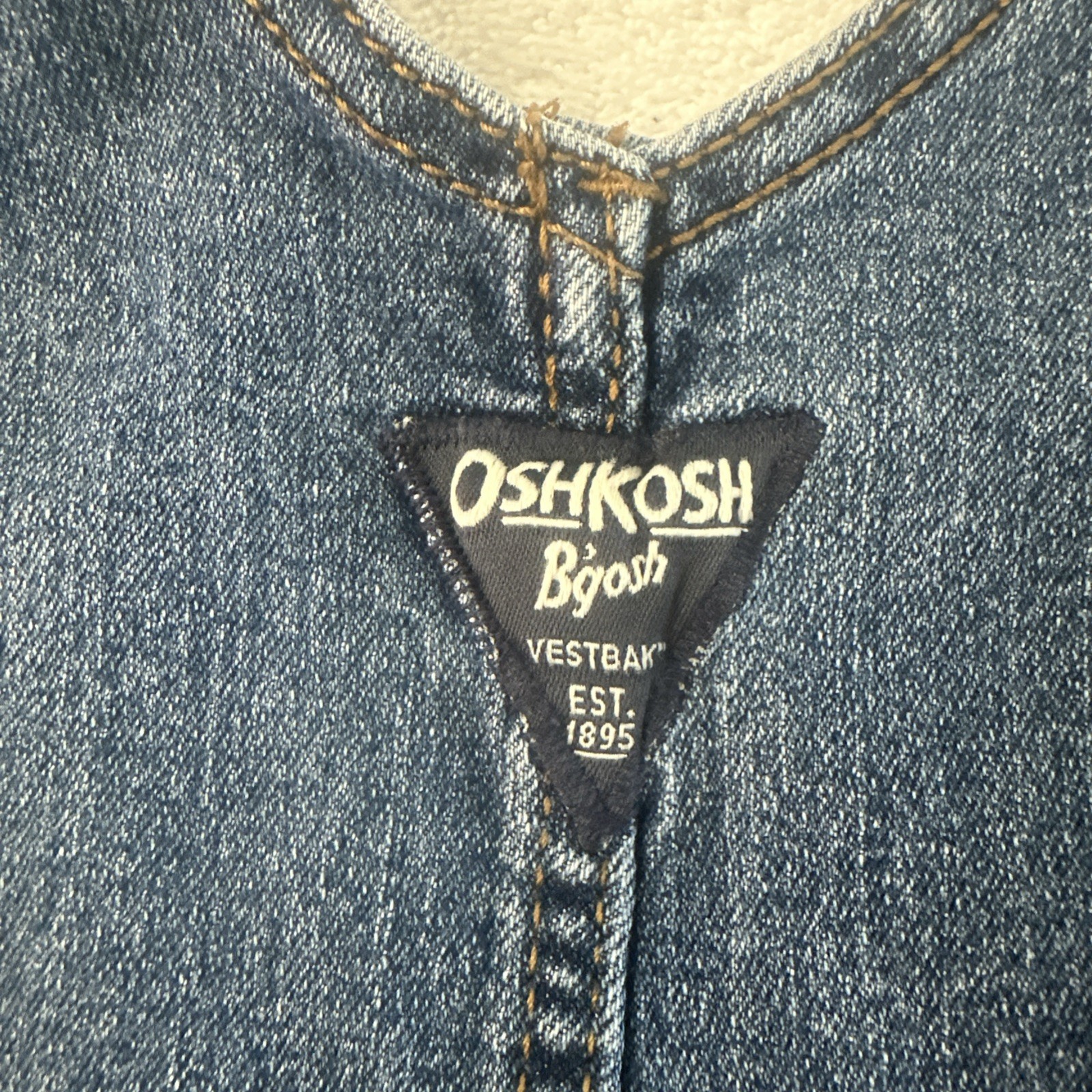OshKosh B’gosh Toddler Denim Overalls 2T Blue Vestbak Adjustable Strap Jeans
