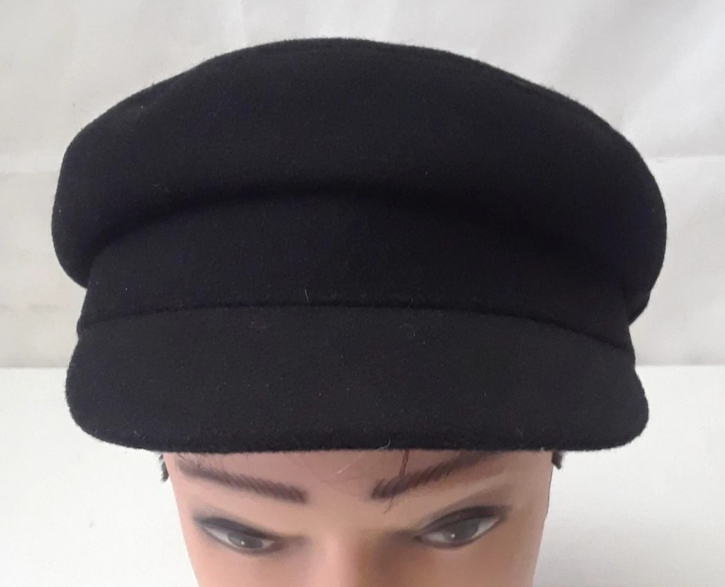 Newsboy Cap Classic Black Unisex Adjustable Satin Lining