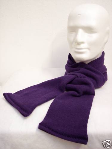 Solid Color PURPLE 100% Cashmere Single Scarf