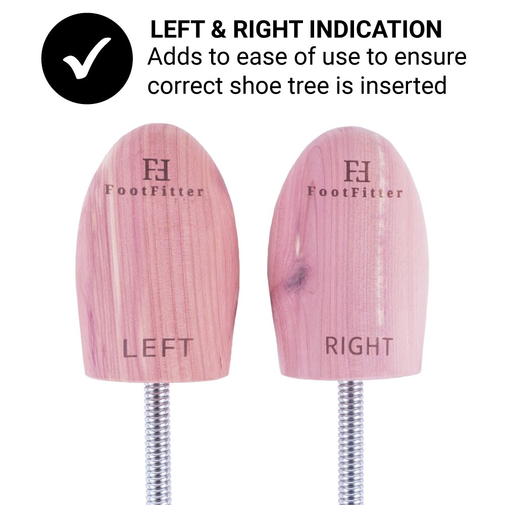 FootFitter Cedar Travel Shoe Tree for Men- Lightweight Shaper (Men’s US 7 – 13)