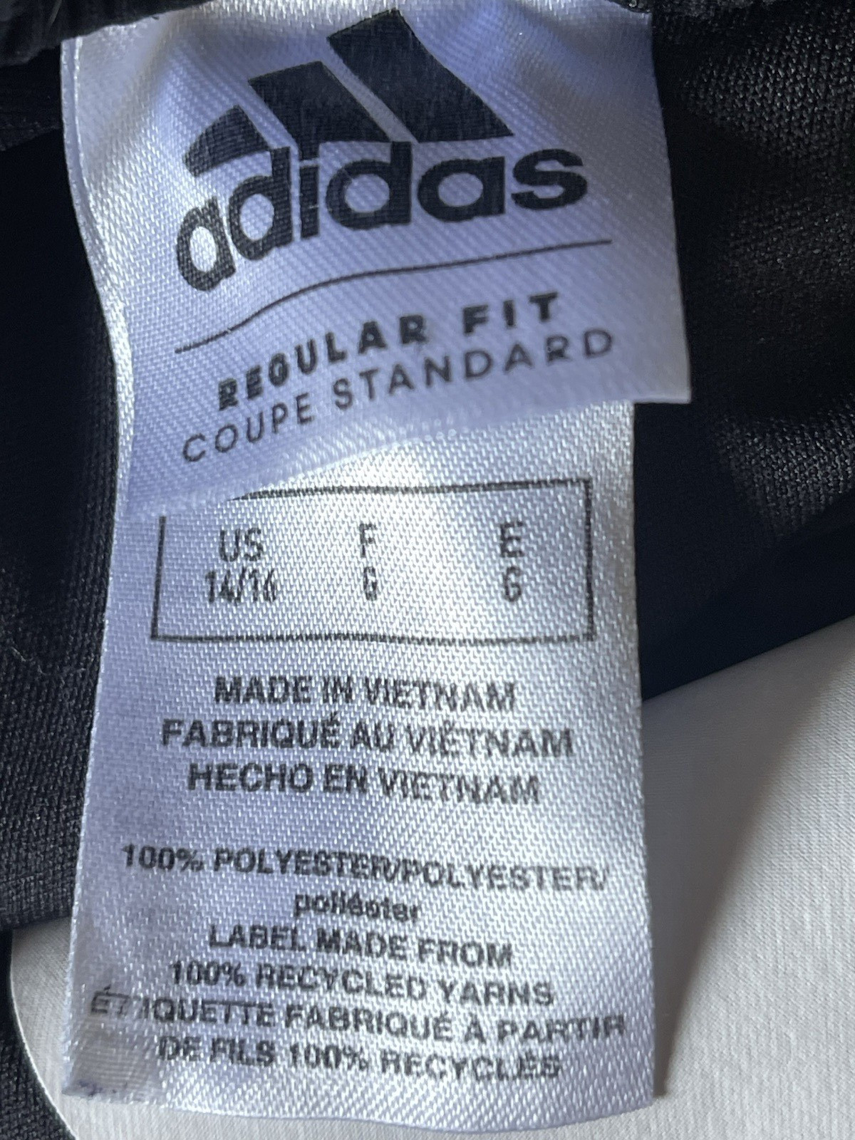 Adidas Black Logo Active Shorts Size 14/14 Athletic Wear Lightweight Apparel