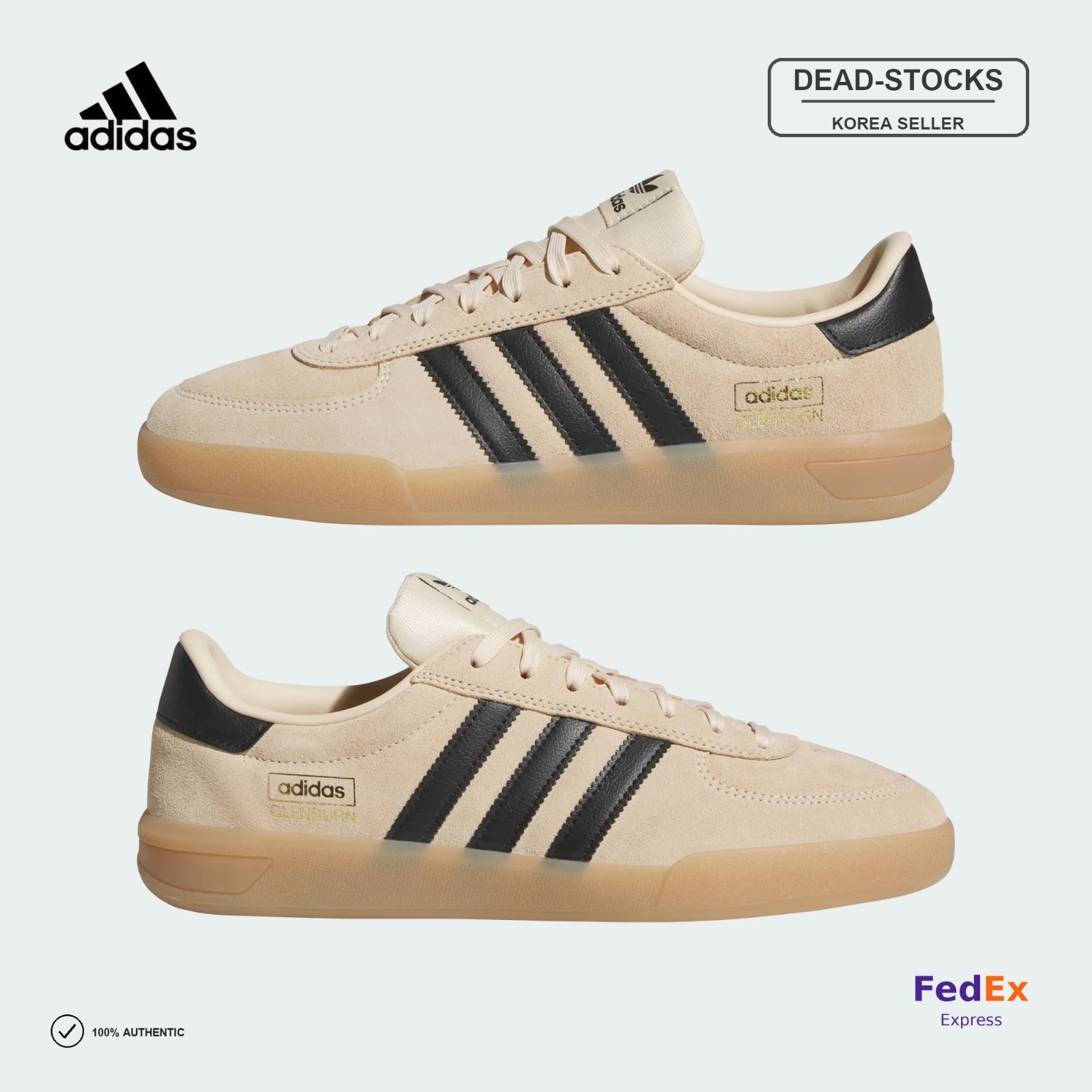 Adidas Men’s Glenbuck Sand Strata Core Black Gum HP3510 FEDEX