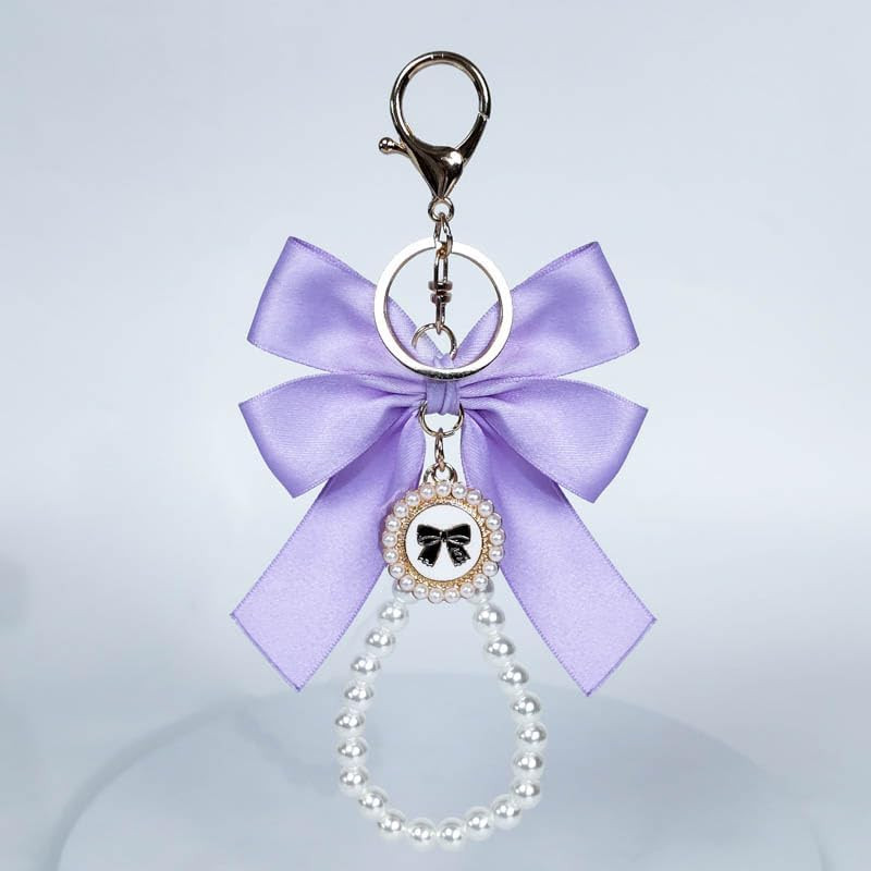 3 Pcs Bag Extender Chain Ribbon Bow Keychain Extender Bag Strap Pearl Purse Chai