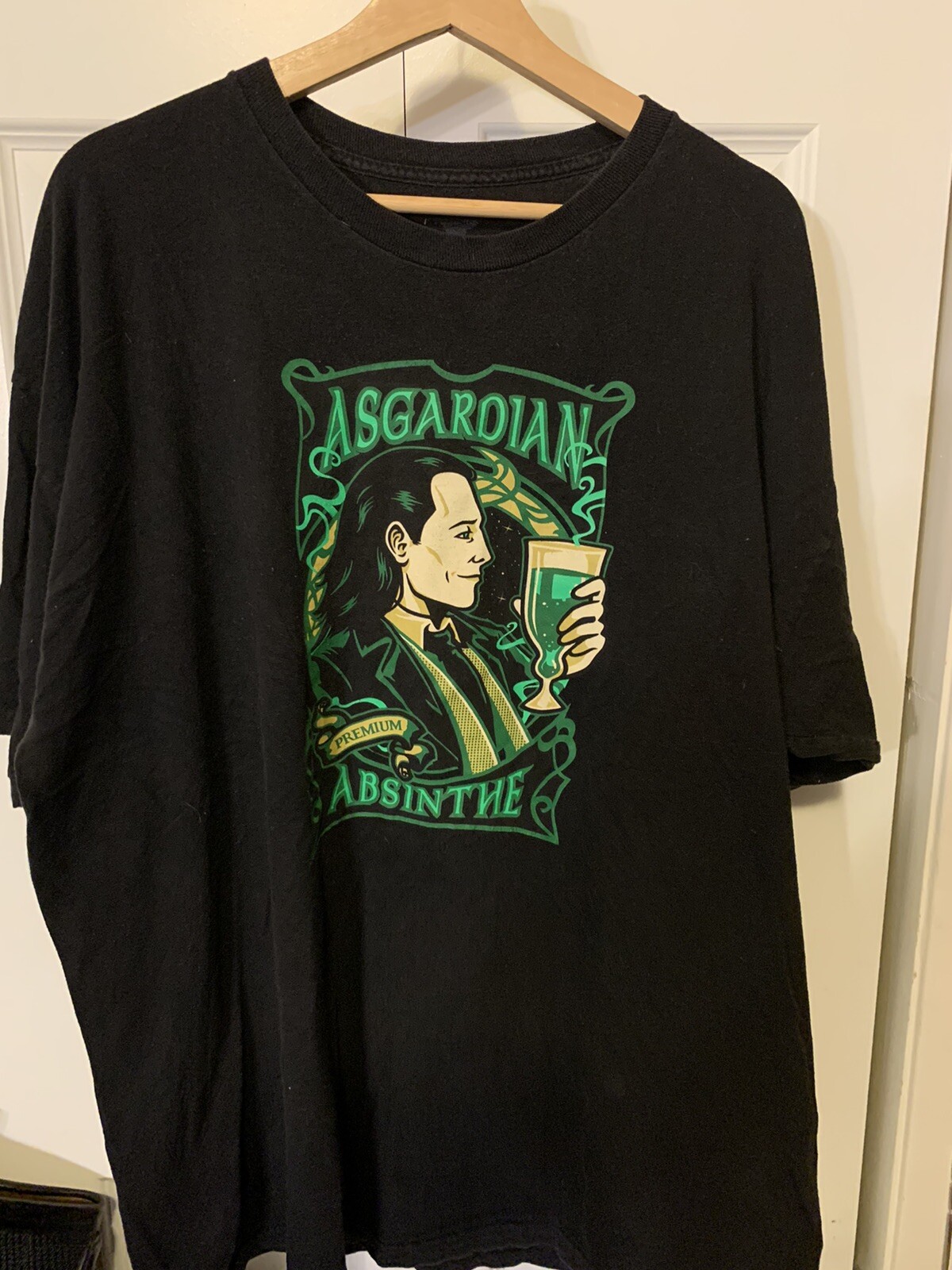 Asgardian Absinthe Premium Mens Sz 2XL Black Green Tee Fury