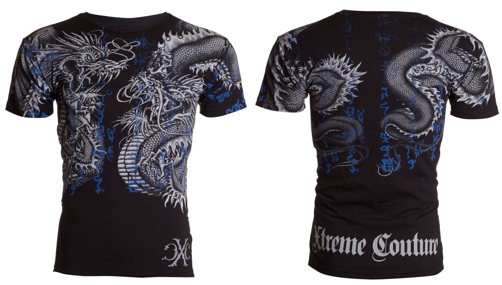 Xtreme Couture By Affliction Men’s T-Shirt Double UP Biker Black Tattoo S-5XL