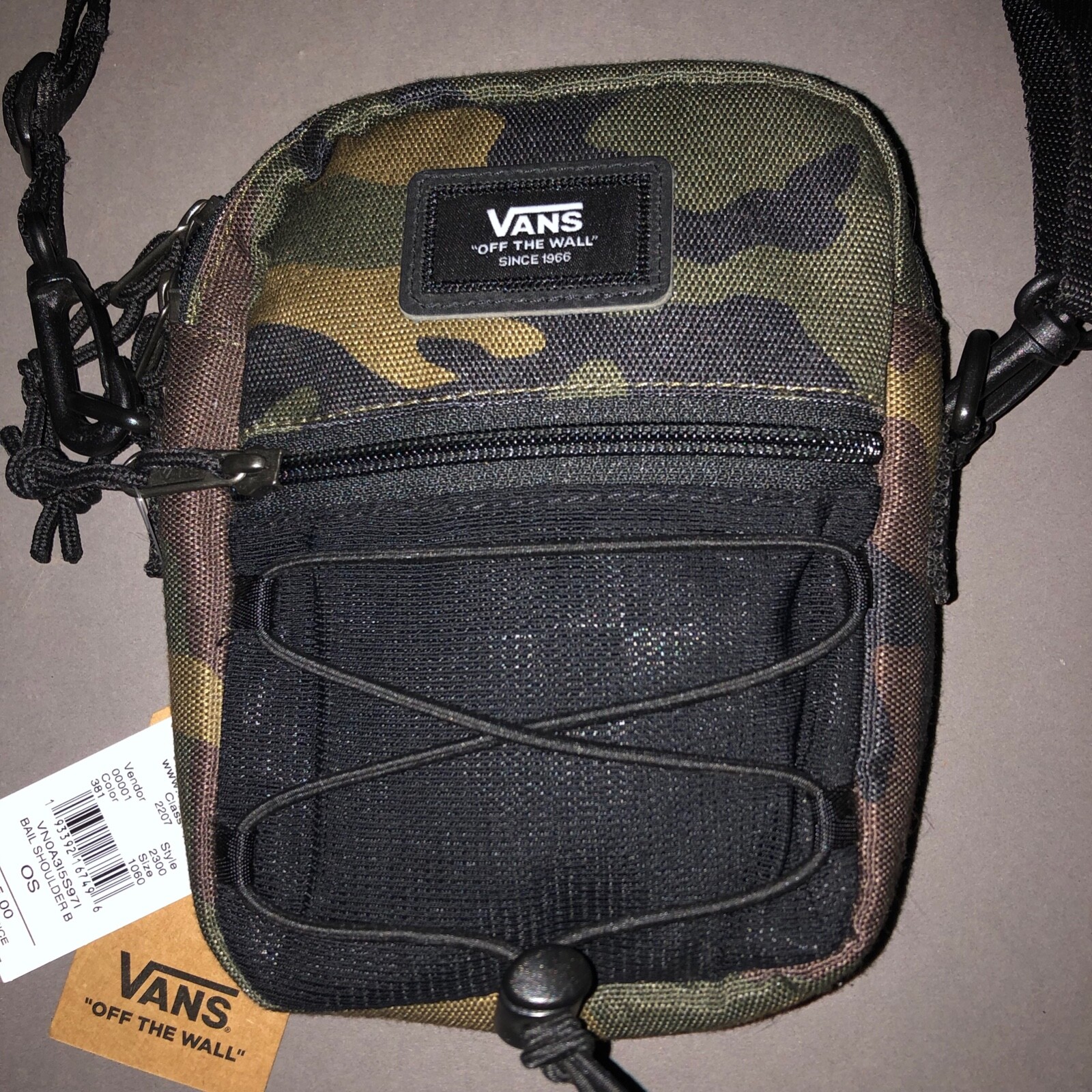 VANS BAIL SHOULDER BAG Camouflage New With Tags – Skateboard Skate Cross Body