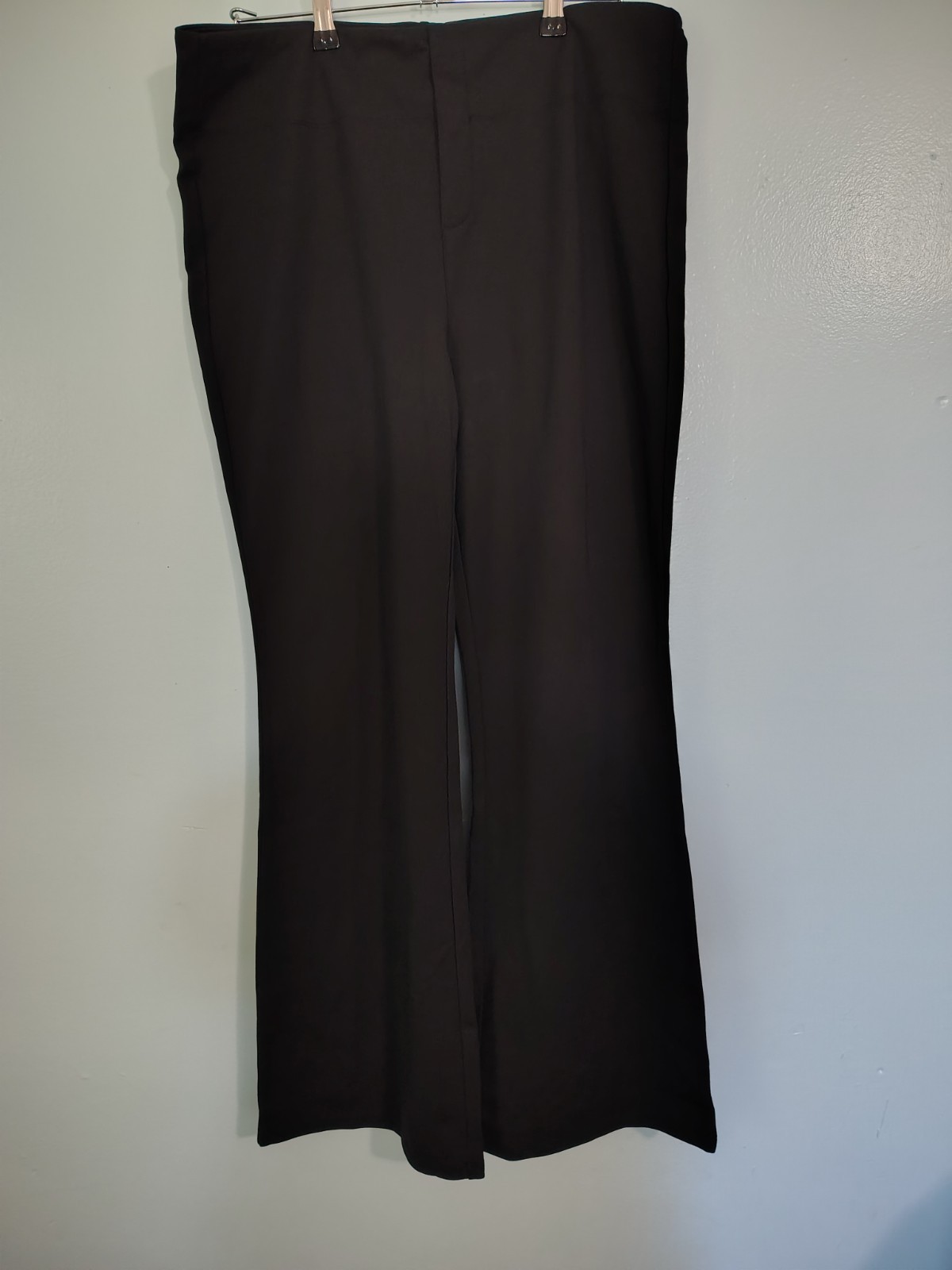 Halara Women’s Black Wide-Leg Dress Pants High Rise Stretch Knit XL 30″