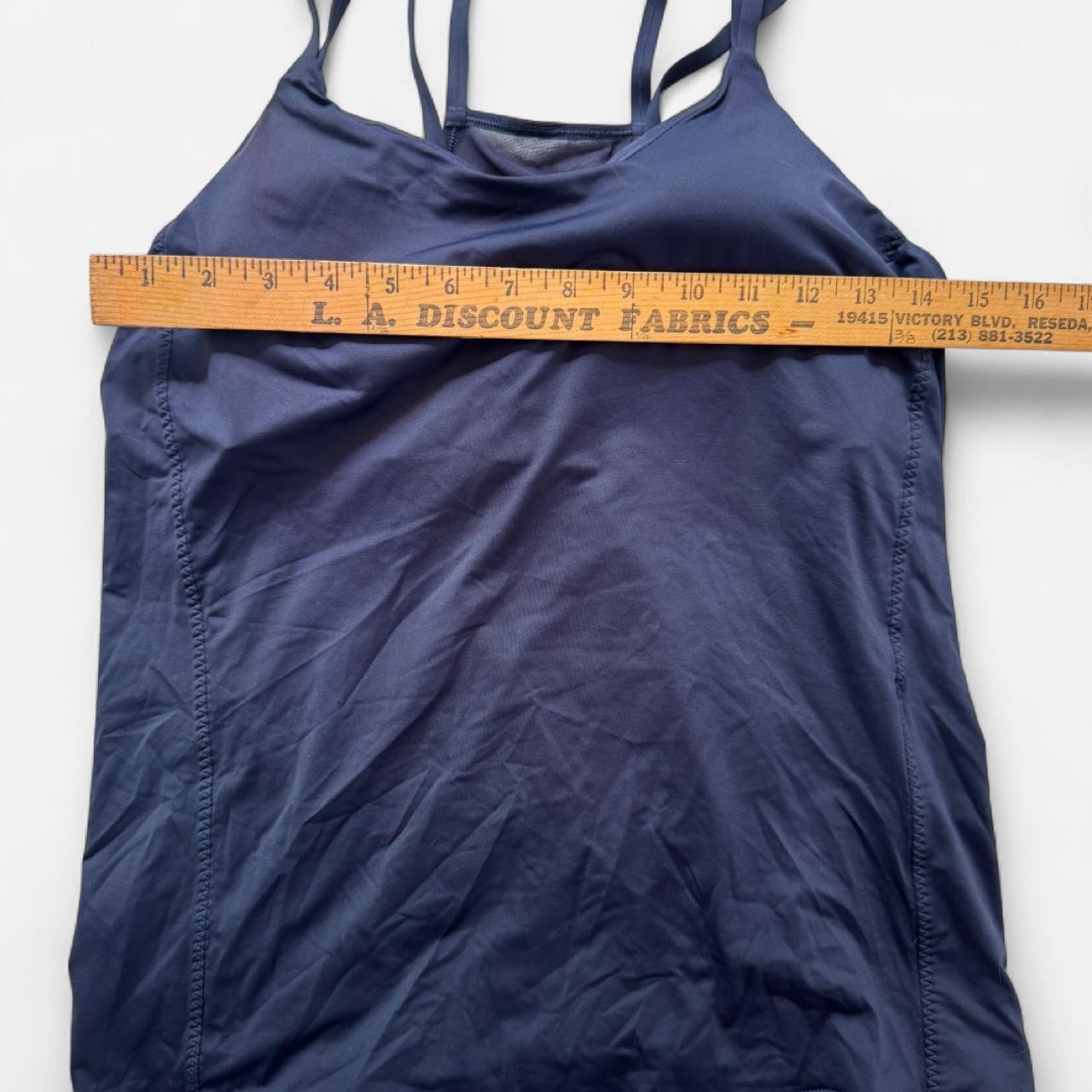 Athleta Women’s Navy Blue Built-In Bra Tank Top, Size M, Sporty Activewear