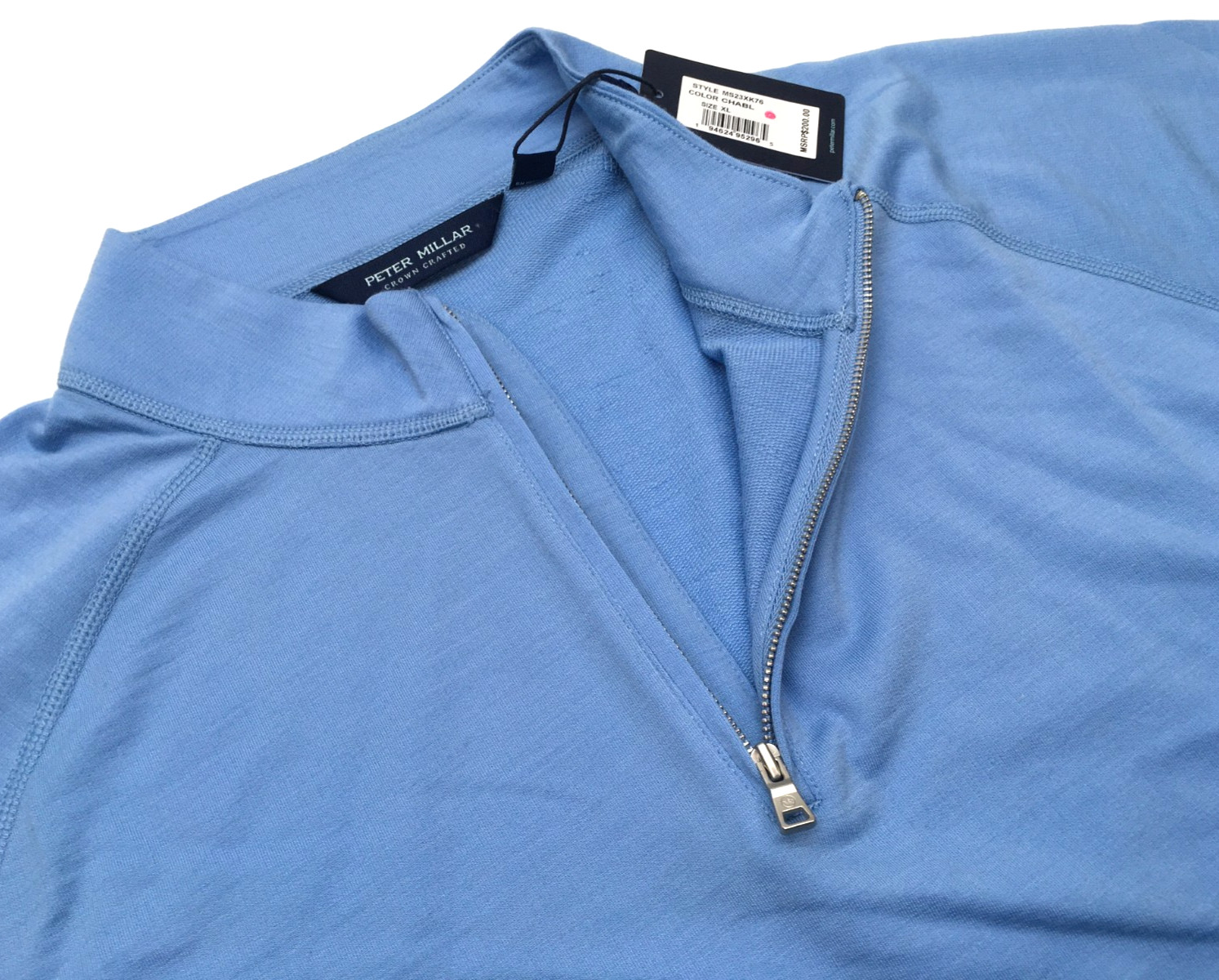 $200 Peter Millar Golf Merino Wool 1/4 Zip Soft Stretch Sweatshirt Pullover L