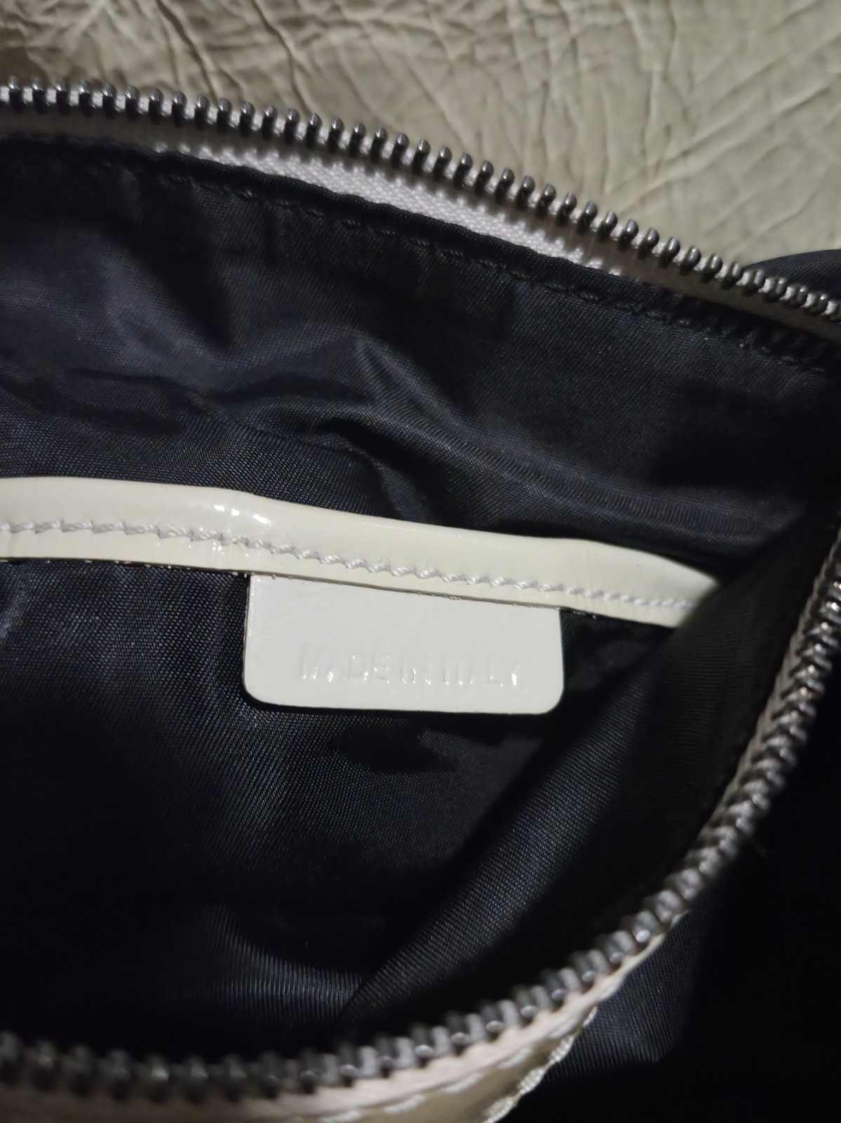 Burberry Checked Gray Nylon & Trimmed Smoke Patent Leather Shoulder Hobo Bag