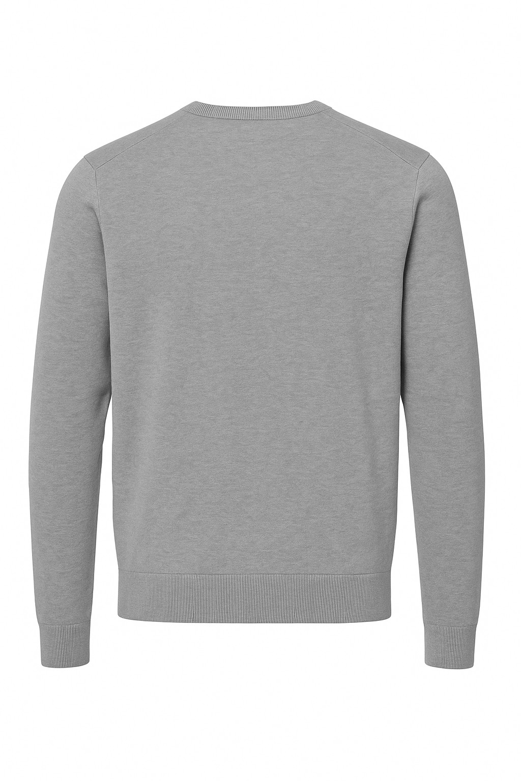 Marvelis Mens Jumper Casual Fit V Neck Plain Grey