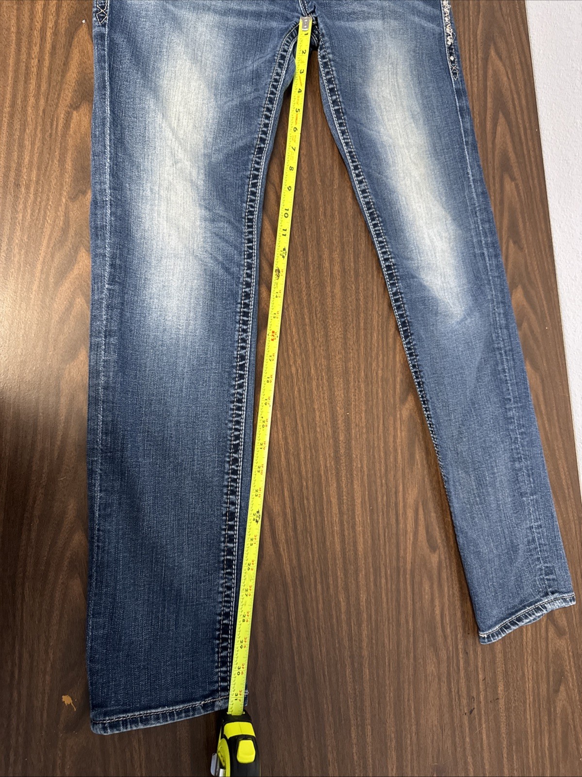 Rock Revival Stephanie Skinny Jeans Women’s 31×31 1/2” Medium Wash Stretch Denim