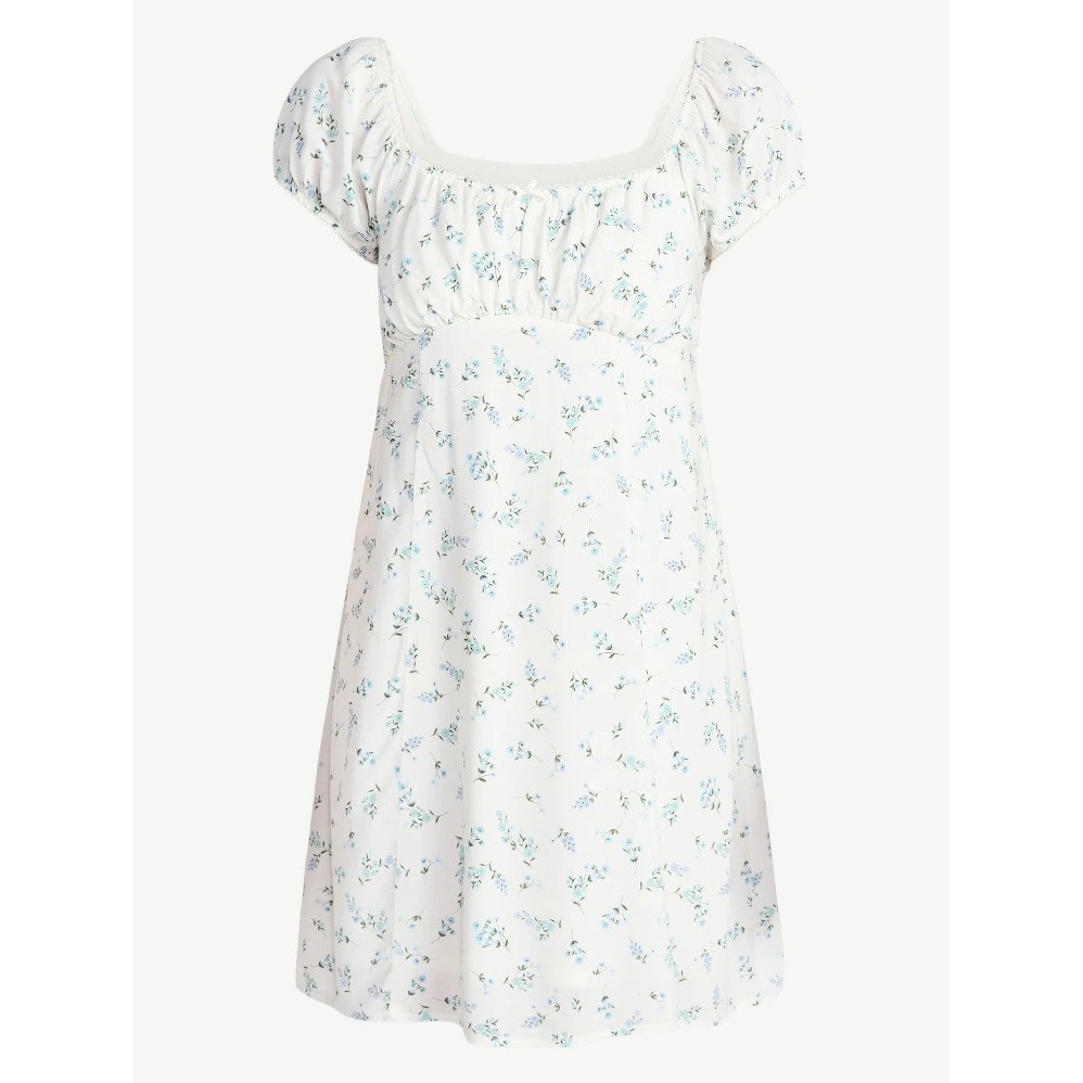 No Boundaries Fit and Flare Dress with Puff Sleeves, Women’s size XL – H-050