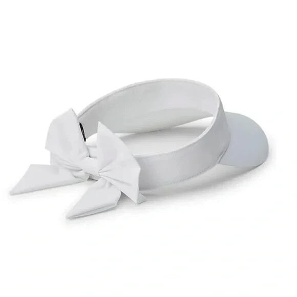Polo Ralph Lauren Golf Visor, back strap with bow. White. NEW