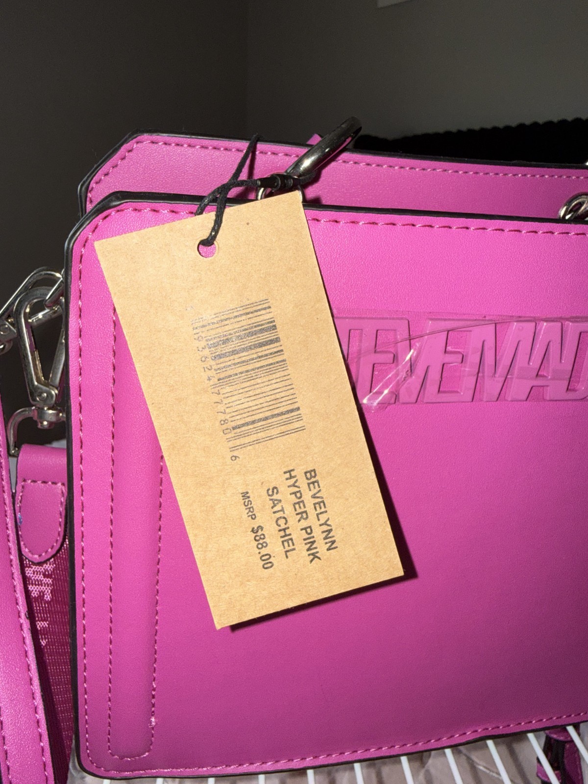 Steve Madden Tote Satchel Purse Bag ” Hyper Pink” BRAND NEW