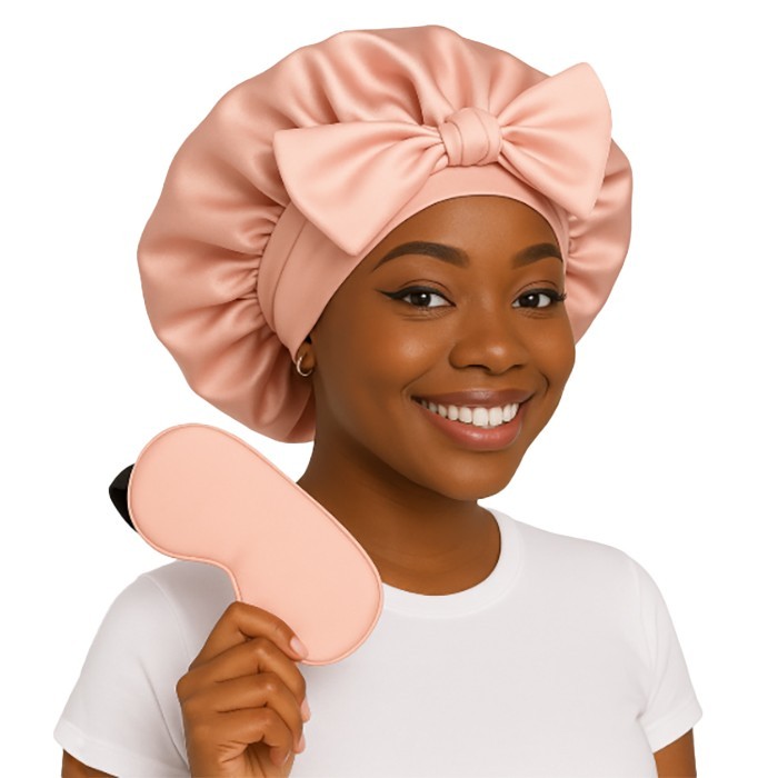 Sosun Beauty Fashion Bonnet Double Layered Satin With Free Sleep Mask