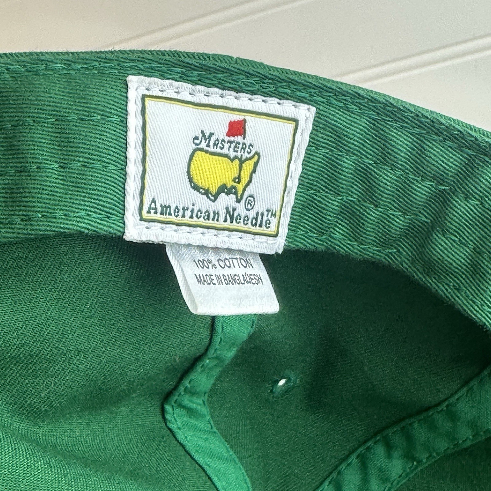 Masters 2014 Green Hat Dad Golf PGA Strapback Adjustable Augusta American Needle