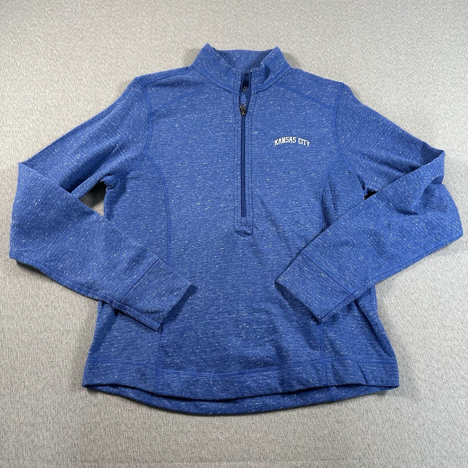 Kansas City Royals Johnnie-O Kennedy 1/2 Zip Pullover Womans S Blue Long Sleeve